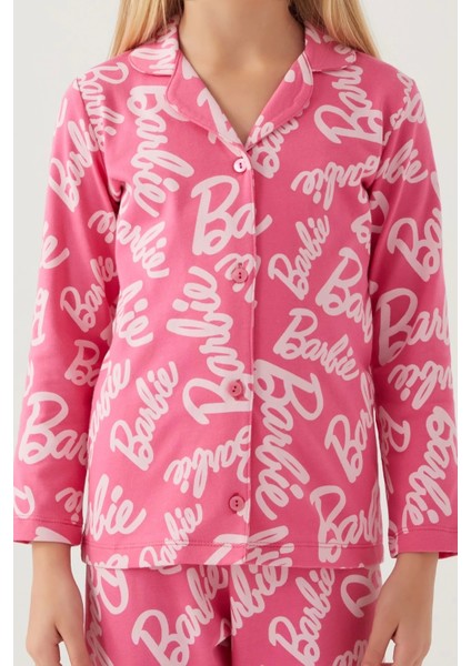 Barbie 1767-G Kız Çocuk Garson Gömlek Pijama Takımı fırsatları