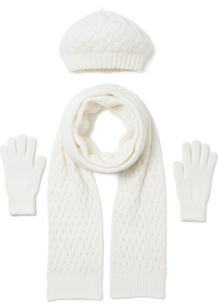 Kadın Kışlık Örgü Bere, Atkı ve Eldiven Takımı fırsatları