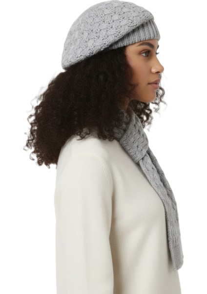 Kadın Kışlık Örgü Bere, Atkı ve Eldiven Takımı 3 lü set modelleri