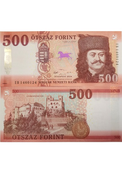 Macaristan 500 Forint 2018 Rakoczi Büstlü. Çil Kondisyon.