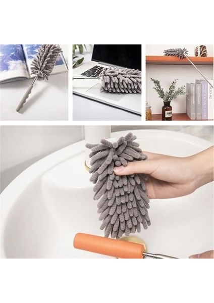 Buffer® Teleskopik 3'lü Mop Toz Alma Püskülü Çok Fonksiyonlu Temizlik Seti modelleri