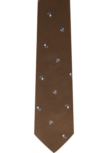 Desenli Kravat Orta Kahve Renkli Dokuma %100 Microfiber Erkek Aksesuarı fiyatları