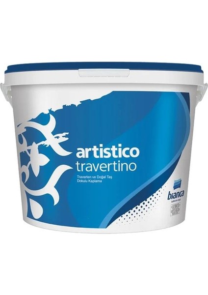 Travertino Traverten ve Doğal Taş Kokulu Kaplama 20 kg Beyaz