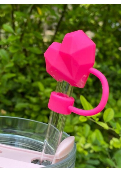 1 Adet Renkli 10 mm Için Pipet Tıpası Çiçekli Pipet Kapağı Quencher Pipet Tıpası 40 Oz ve 30 Oz Uyumlu