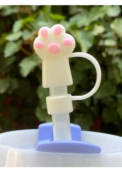 1 Adet Renkli 10 mm Için Pipet Tıpası Çiçekli Pipet Kapağı Quencher Pipet Tıpası 40 Oz ve 30 Oz Uyumlu