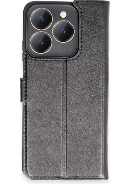 Realme C63 Kılıf Trend S Plus Kapaklı Kılıf - Siyah