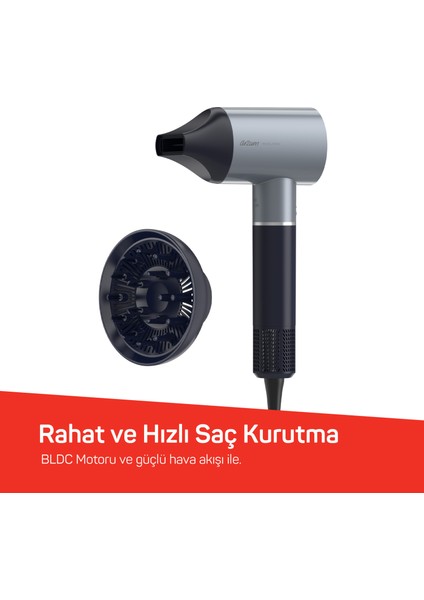Revolution Profesyonel Saç Kurutma Makinesi - Platin Gri - AR5169 modelleri