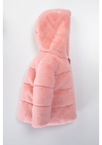 Trend Özel Seri Kürklü Sevimli Baby Içi Kürklü Cepli Kapüşonlu Kışlık Kaban-Mont fiyatları