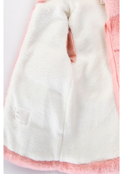 Trend Özel Seri Kürklü Sevimli Baby Içi Kürklü Cepli Kapüşonlu Kışlık Kaban-Mont modelleri