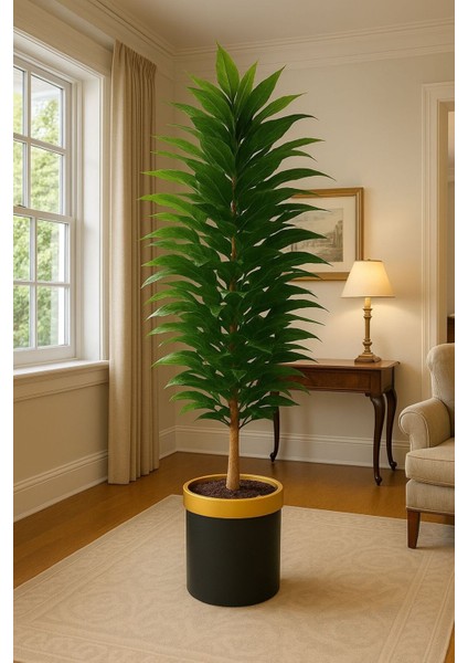 Yapay Ceviz Agacı 150 cm Xl Gold Kemerli Saksı Dahil