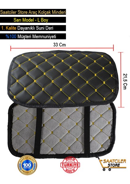 Honda Civic Hb 2006-2011 Mixgiftz Deri Oto Kolçak Kılıfı Örtüsü Capitone Süngerli Sarı Nakışlı fiyatları