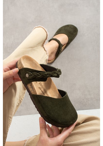 Lugano-S Hakiki Deri Mantar Taban Ortopedik Kadın Terlik fiyatları