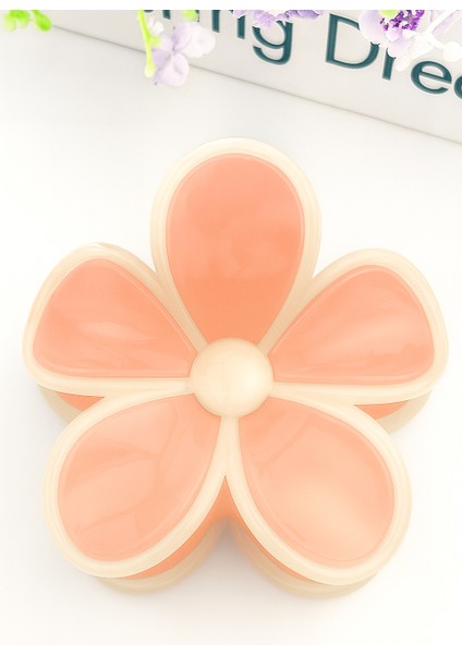 Papatya Model Yavruağzı Renk 7 cm Mandal Saç Tokası – Şık ve Dayanıklı fiyatları