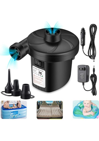 Iki Yönlü Elektrikli Hava Pompası Kamp Şişme Yatak Kullanıma Uygun indirimleri