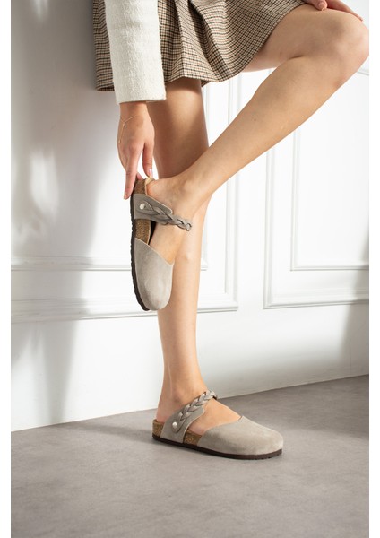 Lugano-S Hakiki Deri Mantar Taban Ortopedik Kadın Terlik fiyatları