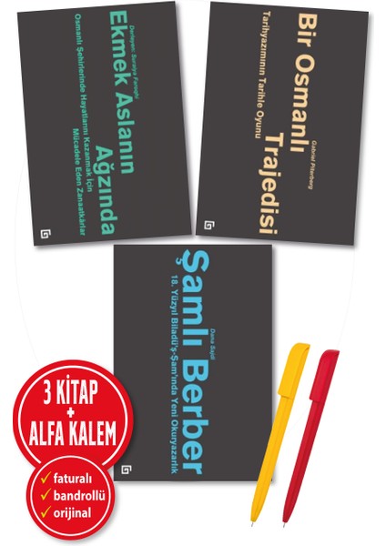 Alfa Kalem+Suraiya Faroqhi 3 Kitap Ekmek Aslanın Ağzında Bir Osmanlı Trajedisi Şamlı Berber