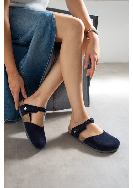 Lugano-S Hakiki Deri Mantar Taban Ortopedik Kadın Terlik fırsatları