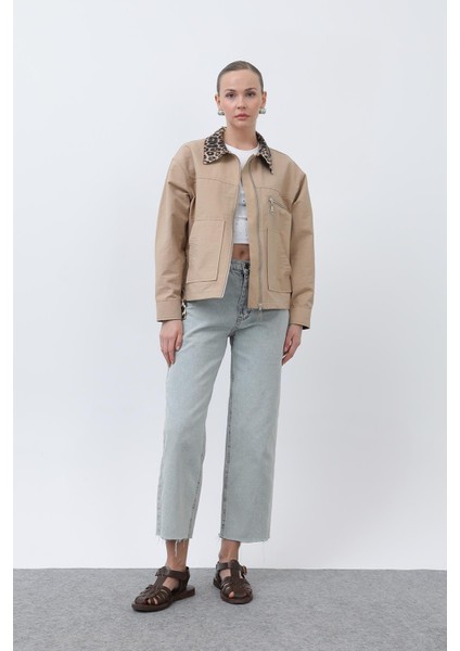 Kadın Garni Detaylı Kısa Ceket -32115CKT - Camel fiyatları