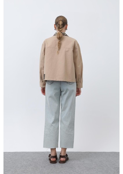 Kadın Garni Detaylı Kısa Ceket -32115CKT - Camel modelleri