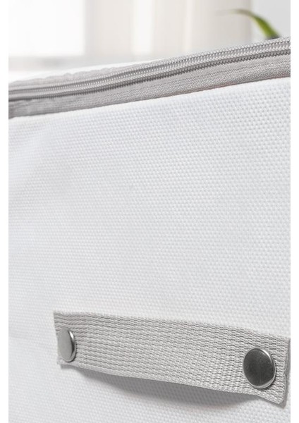 Yeni Sezon Çiçek Desen Baskılı Hurç - Beyaz/gri - 30X22X18 cm - Beyaz/gri modelleri