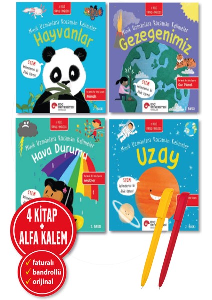 Alfa Kalem+Fran Bromage 4 Kitap (Hayvanlar+Gezegenimiz +Hava Durumu+Uzay) Eğitici Yeni Koç