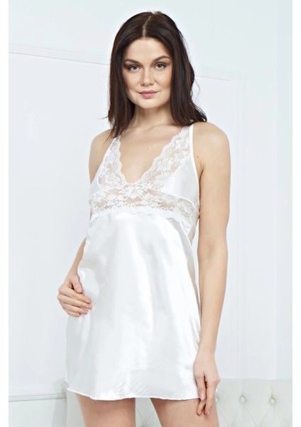 Kadın Şık Saten Gecelik Takım 3527 - Biçomi