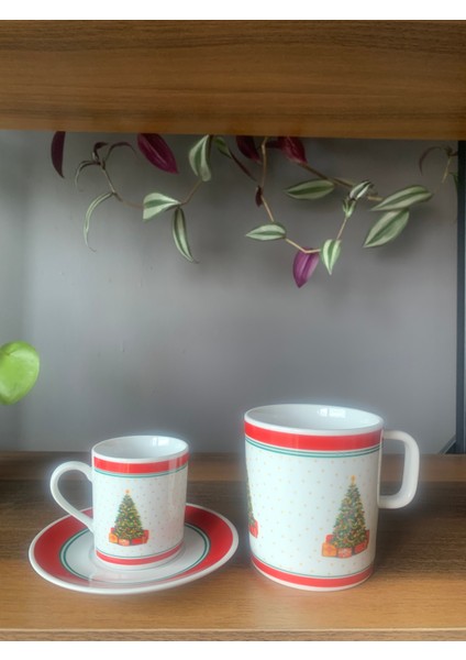 Yeni Yıl-Noel Çam Ağacı Model 6 Parça 2 Kişilik Kupa ve Türk Kahvesi Fincanı Takımı fiyatları