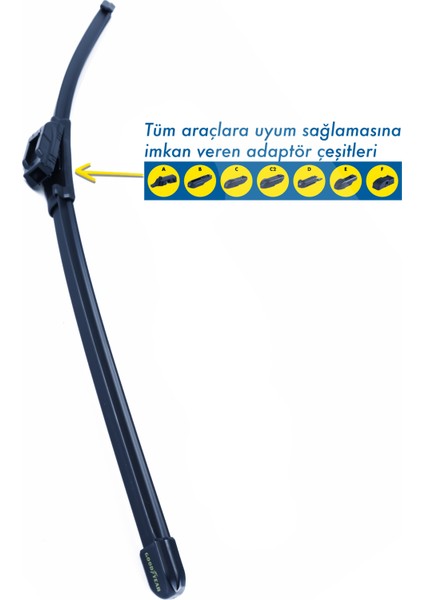 Mercedes C Class SALOON(W203) 2004-2007 Supermute 2'li Muz Silecek Takımı 550MM 550MM modelleri