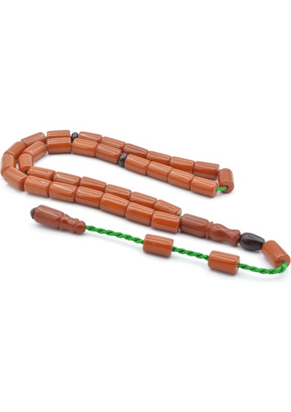 Usta Işi Sistemli Kesme Model Çubuk Malzeme Sarı Sıkma Kehribar Tesbih 190