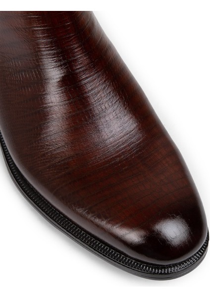 Hakiki Deri Kahverengi Fermuarlı Erkek Bot - 01921MKHVC04 modelleri