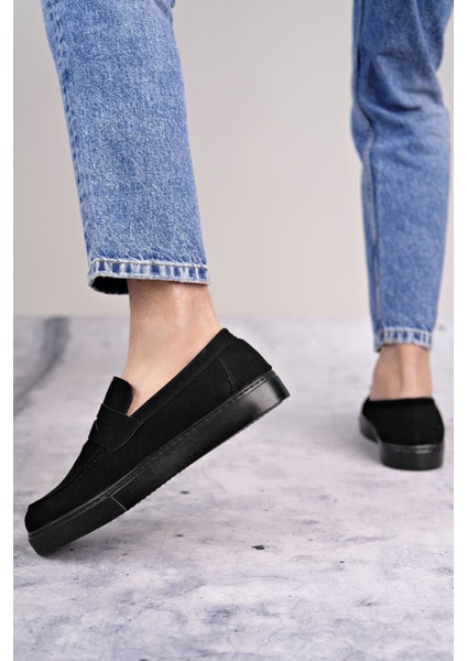 ET180 Estilo x Bağcıksız Süet Erkek Günlük Spor Klasik Ayakkabı St - Siyah modelleri