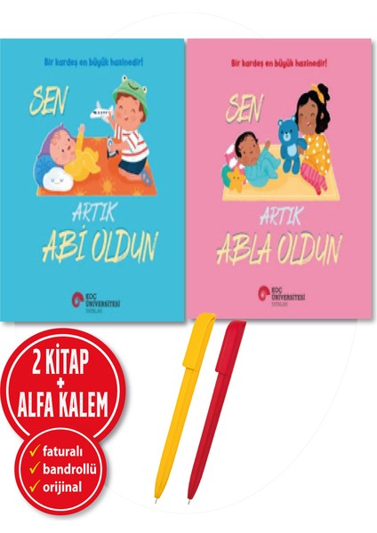 Alfa Kalem+Rose Harkness 2 Kitap (Sen Artık Abi Oldun+Sen Artık Abla Oldun)Okul Öncesi Yeni