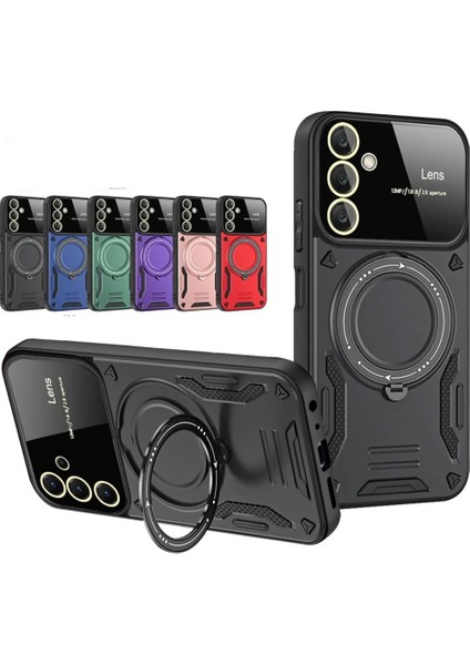 Samsung Galaxy S25 Kılıf Joy Lens Standlı Kapak - Siyah fiyatları