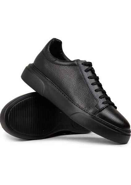 Erkek Hakiki Deri Siyah Sneaker Ayakkabı - M2501MSYHP06 modelleri