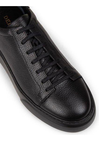 Erkek Hakiki Deri Siyah Sneaker Ayakkabı - M2501MSYHP06 indirimleri
