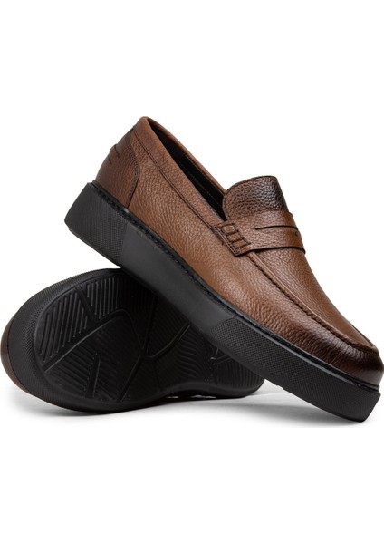 Erkek Hakiki Deri Taba Rengi Loafer Ayakkabı - 01964MTBAE04 fiyatları