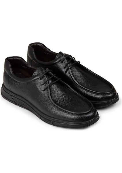 Erkek Hakiki Deri Siyah Yürüyüş Ayakkabısı - 02003MSYHE01 fırsatları