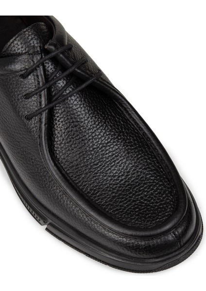 Erkek Hakiki Deri Siyah Yürüyüş Ayakkabısı - 02003MSYHE01 indirimleri