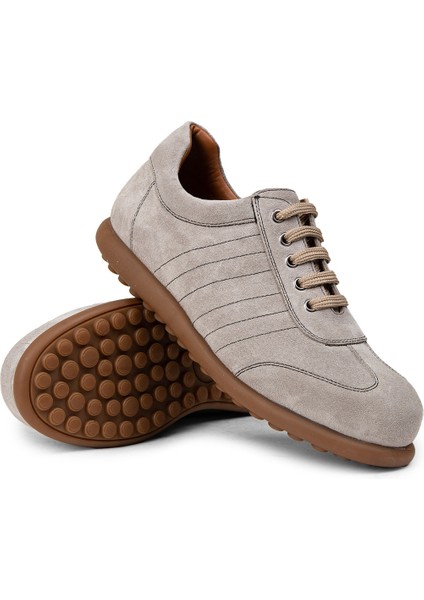 Erkek Hakiki Süet Gri Günlük Ayakkabı - 01826MGRIC08 modelleri