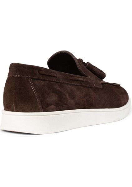 Erkek Hakiki Süet Kahverengi Loafer Ayakkabı - 01994MKHVC02 fiyatları
