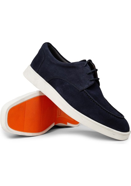 Erkek Lacivert Hakiki Süet Günlük Ayakkabı - 01996MLCVC01 modelleri