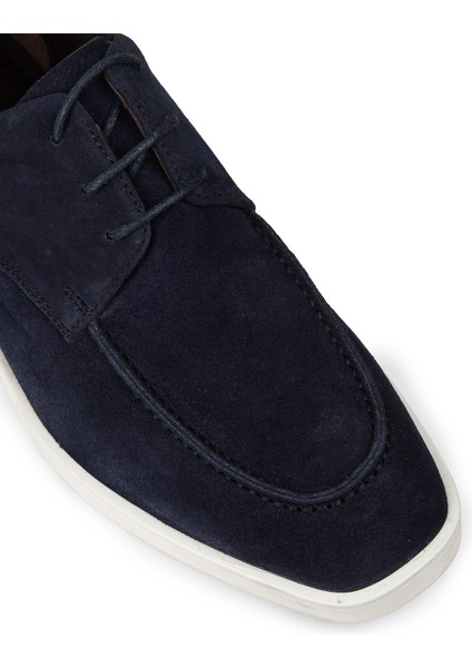 Erkek Lacivert Hakiki Süet Günlük Ayakkabı - 01996MLCVC01 indirimleri