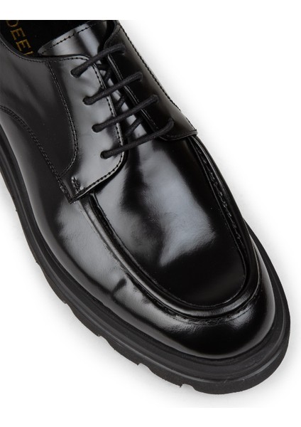 Erkek Hakiki Deri Siyah Günlük Ayakkabı - 01981MSYHE03 indirimleri