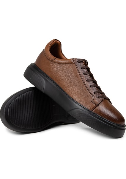 Erkek Hakiki Deri Taba Renk Sneaker Ayakkabı - M2501MTBAP04 modelleri