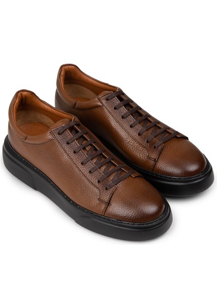 Erkek Hakiki Deri Taba Renk Sneaker Ayakkabı - M2501MTBAP04 fırsatları