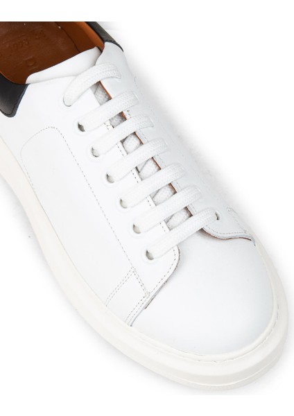 Erkek Hakiki Deri Beyaz Sneaker Ayakkabı - 01990MBYZP01 indirimleri