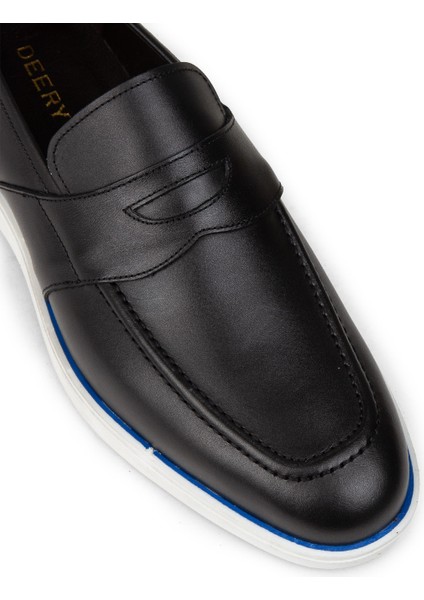 Erkek Siyah Hakiki Deri Loafer Ayakkabı - 01960MSYHC03 indirimleri