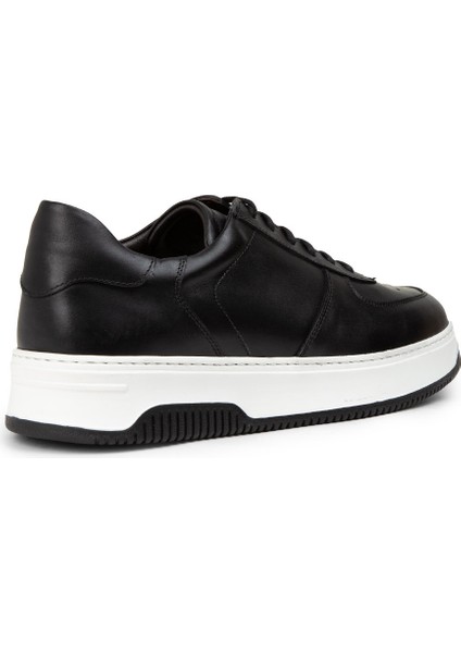 Hakiki Deri Siyah Erkek Sneaker Ayakkabı - 01965MSYHE08 modelleri