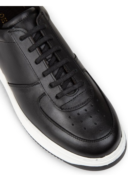 Hakiki Deri Siyah Erkek Sneaker Ayakkabı - 01965MSYHE08 indirimleri