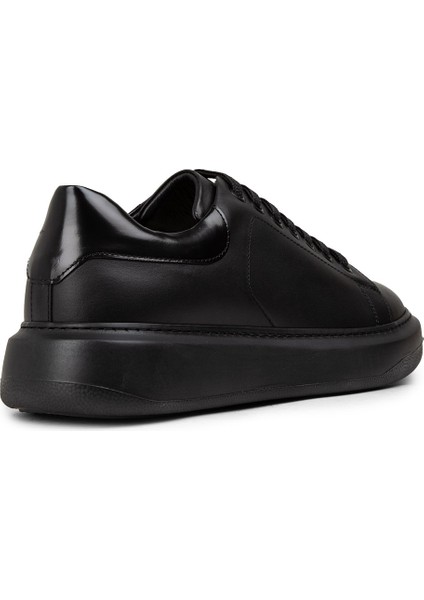 Erkek Hakiki Deri Siyah Sneaker Ayakkabı - 01990MSYHP04 fiyatları